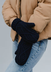 Kelly Cable Knit Mittens