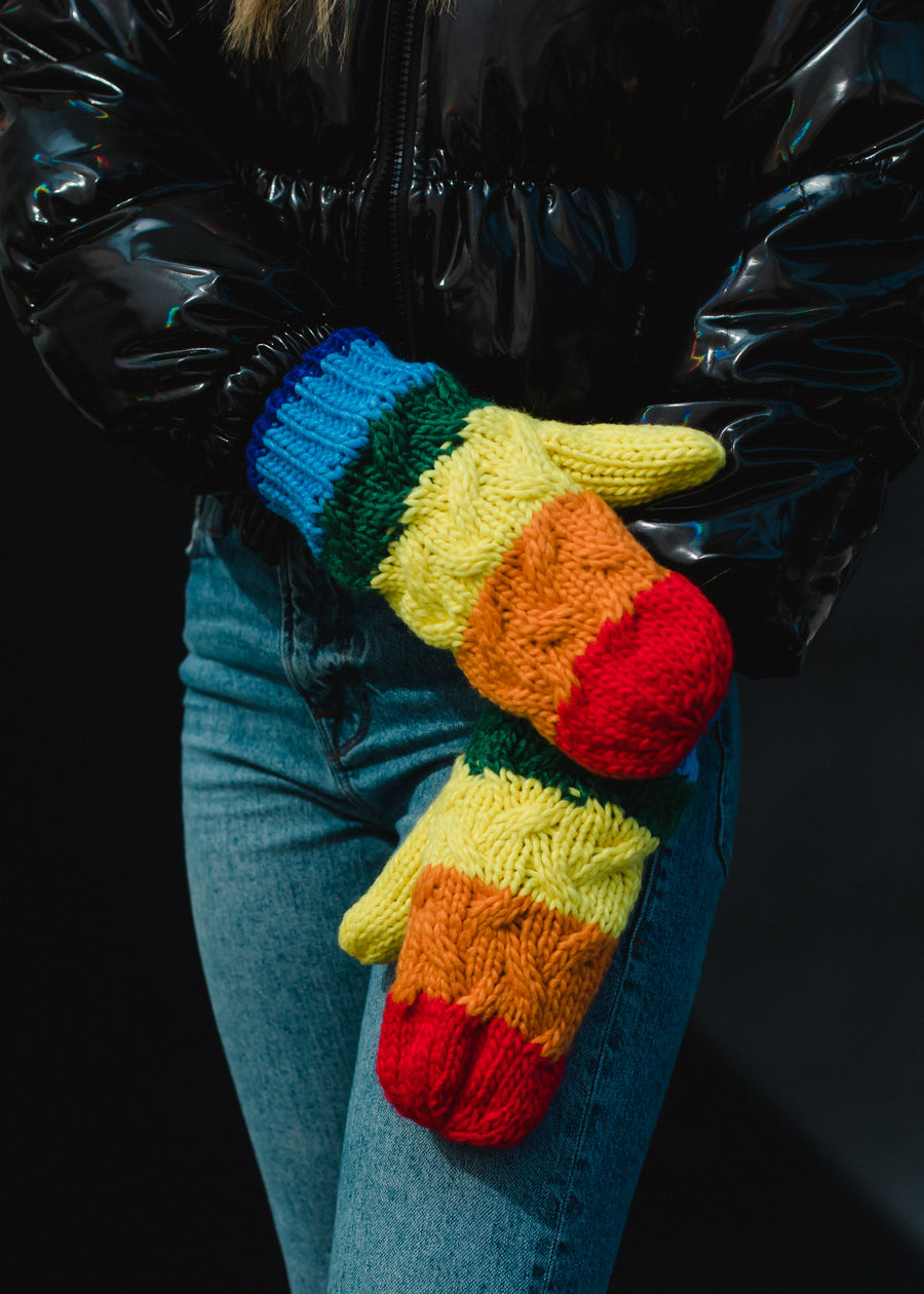 Dreamers Rainbow Mittens