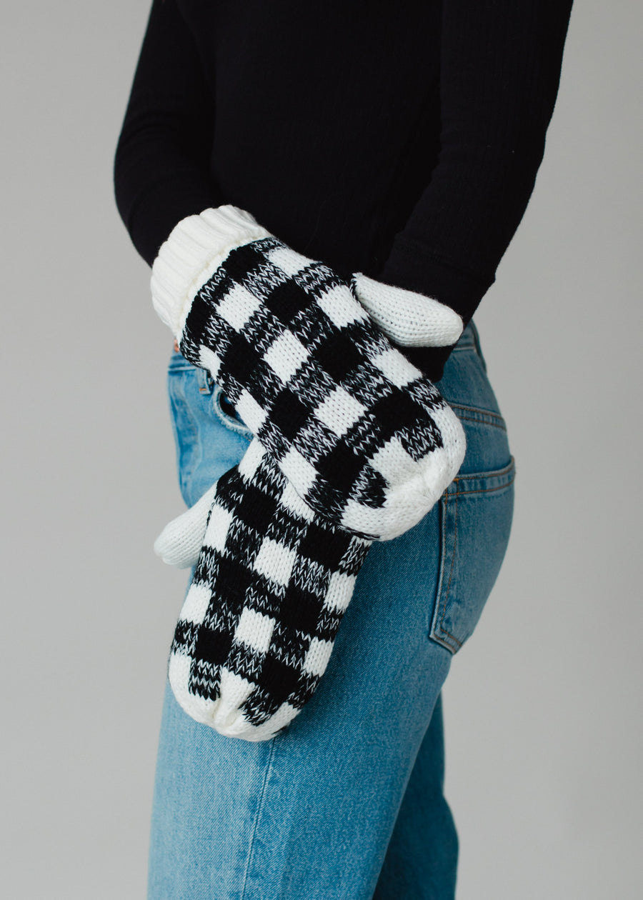 Glacier Plaid Mittens