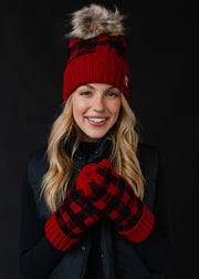 Ruthie Plaid Pom Hat