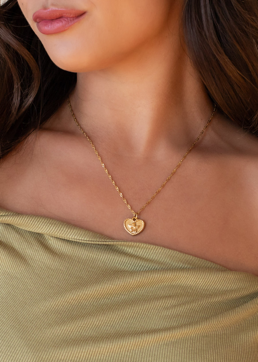 Luxe Gold Heart Pendant Necklace