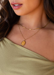 Luxe Gold Layerd Pendant Necklace