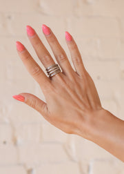 Luxe Silver Multi-Strand Ring