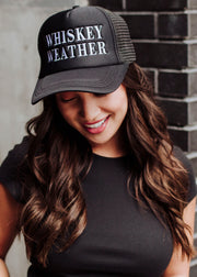 Whiskey Weather Trucker Hat - Black