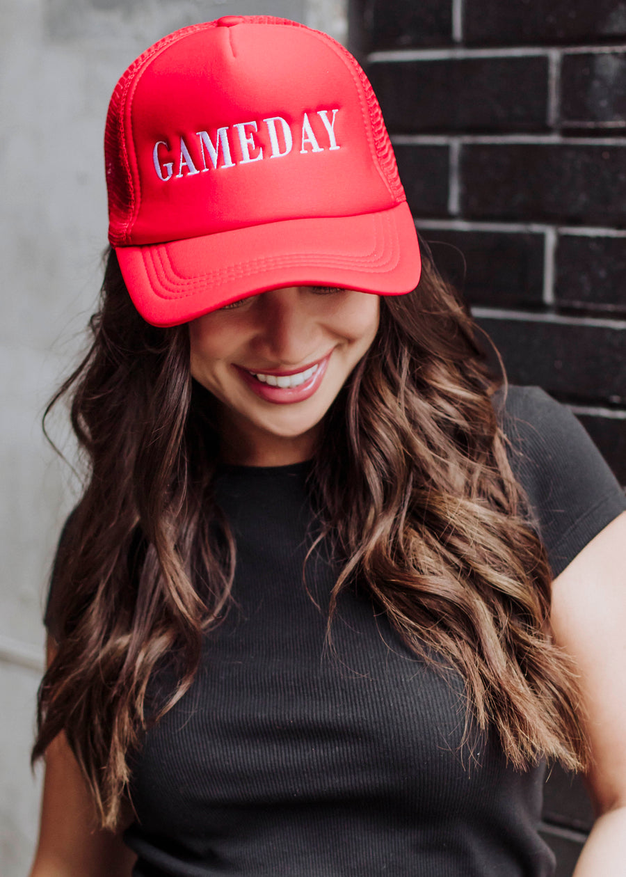 Game Day Trucker Hat - Red