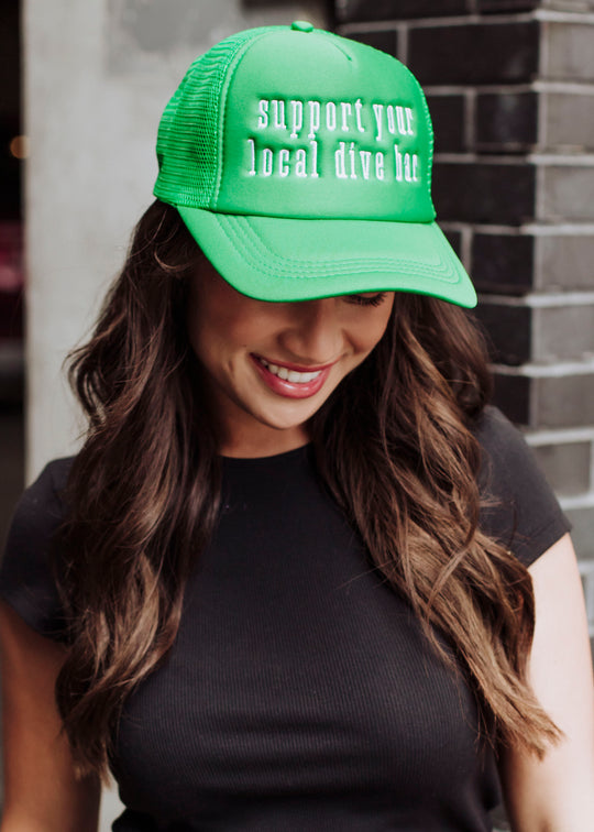 Local Dive Bar Trucker Hat - Green