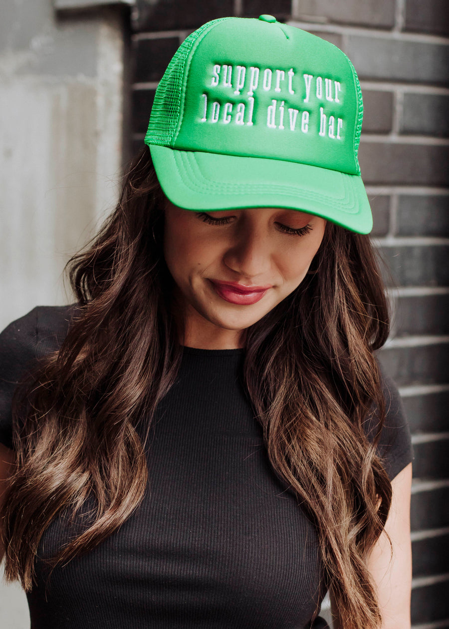 Local Dive Bar Trucker Hat - Green