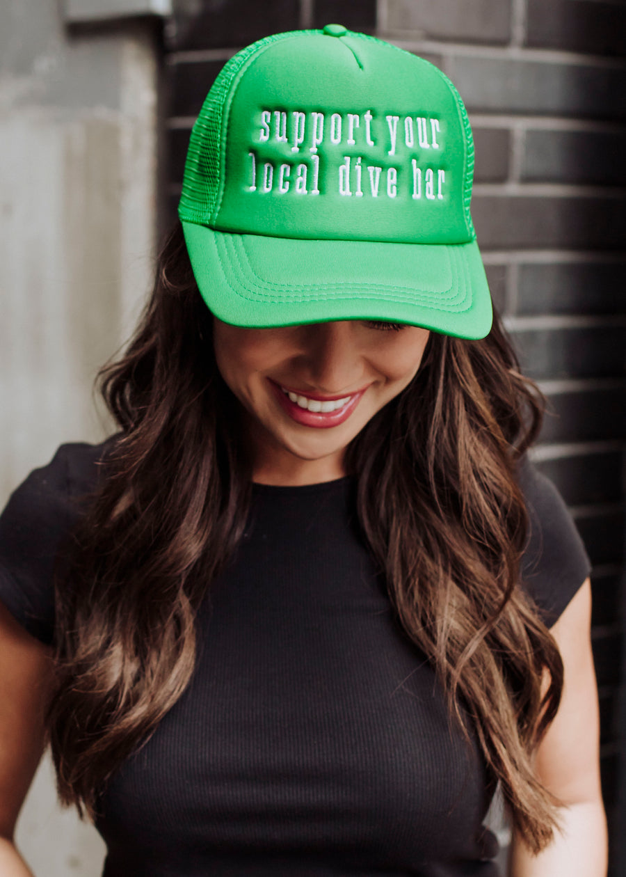 Local Dive Bar Trucker Hat - Green