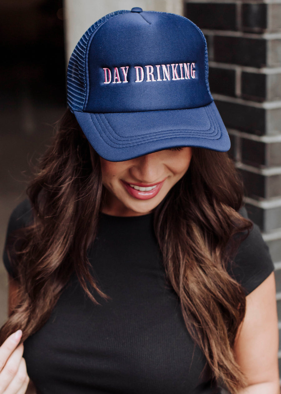 Day Drinking Trucker Hat - Navy