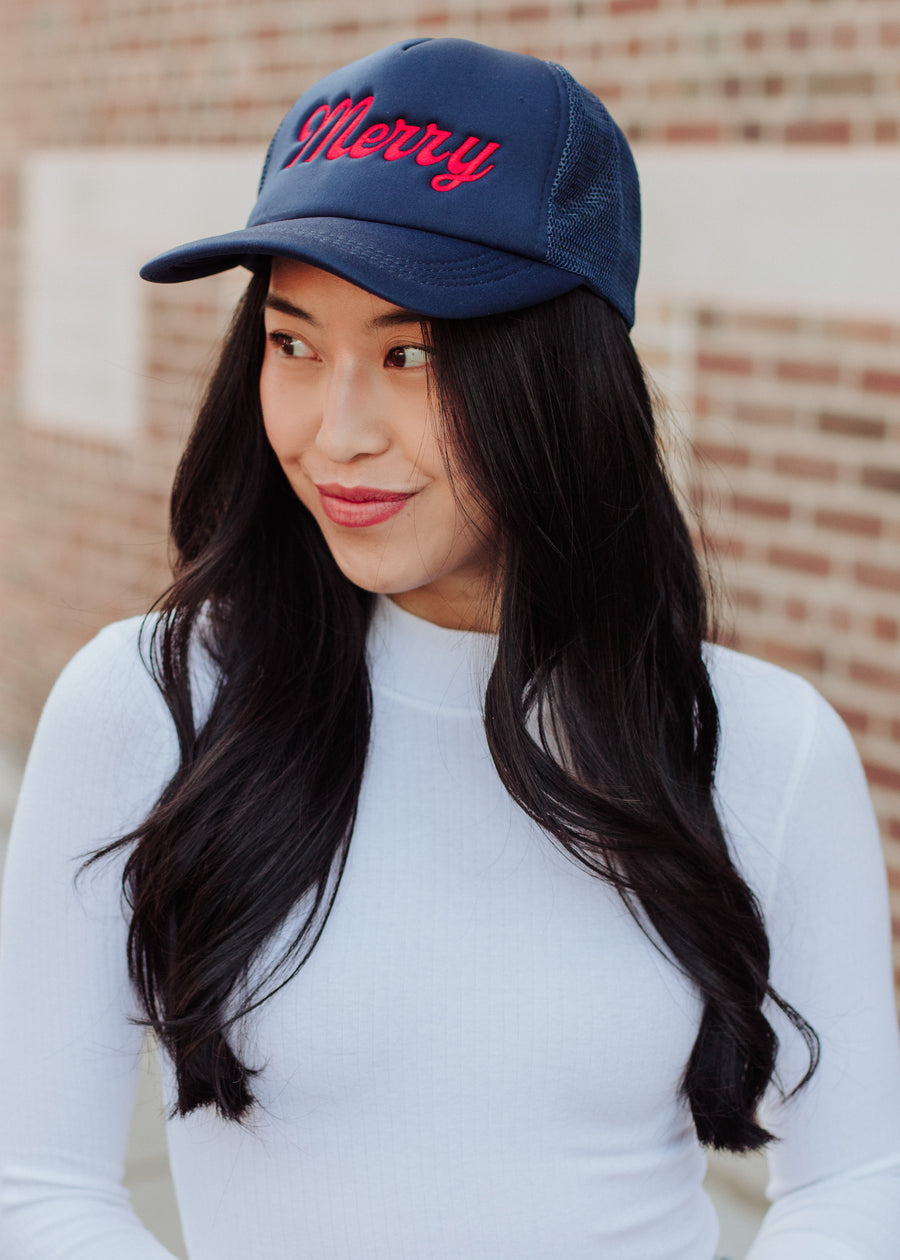 Merry Trucker Hat - Navy