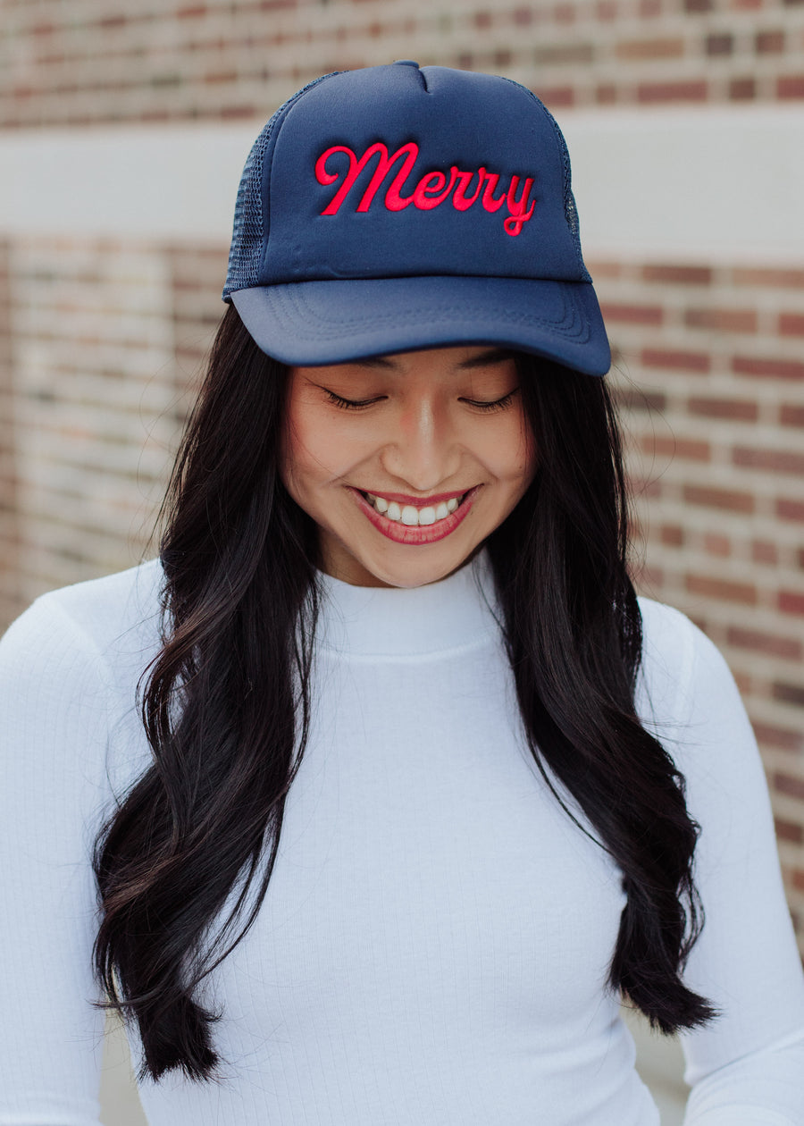 Merry Trucker Hat - Navy