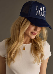 Lake Hair Trucker Hat - Navy