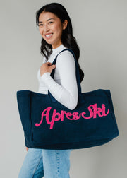 Apres Ski Tote - Navy & Pink