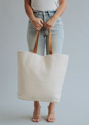 Drink On The Lake Tote - Cream