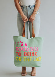 Drink On The Lake Tote - Mint