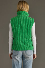 bright green corduroy vest, corduroy vest, women's vest, layering piece, bright green vest, winter vest, 