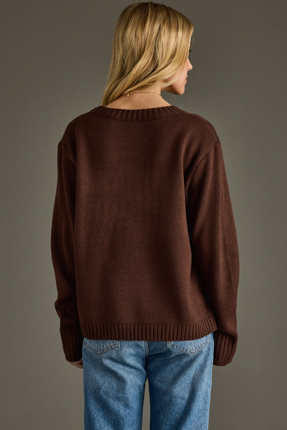 Dark Brown Coffee Weather Sweater – Panache Apparel Collection