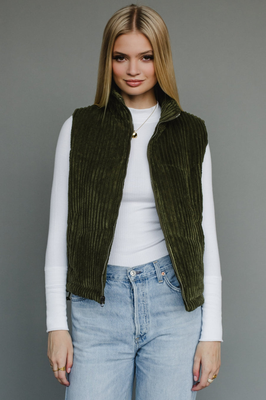 dark green corduroy vest, dark green vest, corduroy vest, women's vest, fall vest, winter vest, layering piece