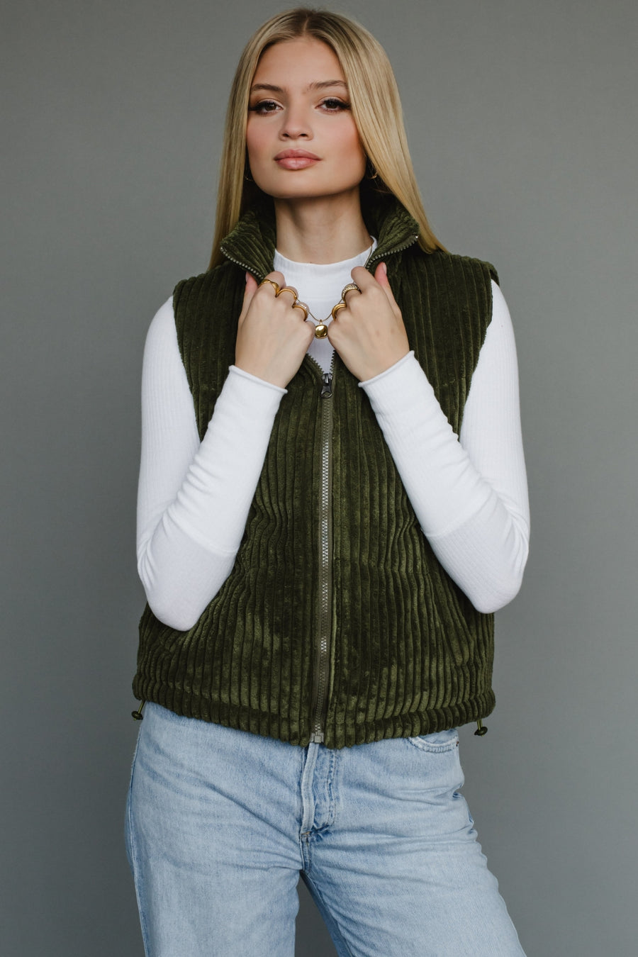 dark green corduroy vest, dark green vest, corduroy vest, women's vest, fall vest, winter vest, layering piece