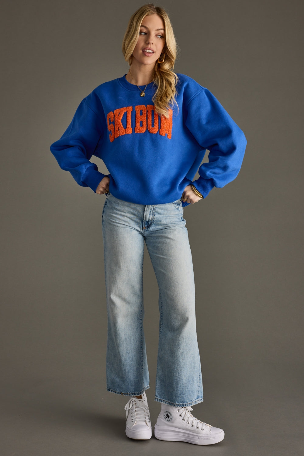 Blue Ski Bum Sweatshirt – Panache Apparel Collection