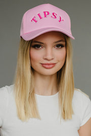 light pink tipsy trucker hat, light pink trucker hat, tipsy trucker hat, women's trucker hat, colorful trucker hat, monochromatic trucker hat