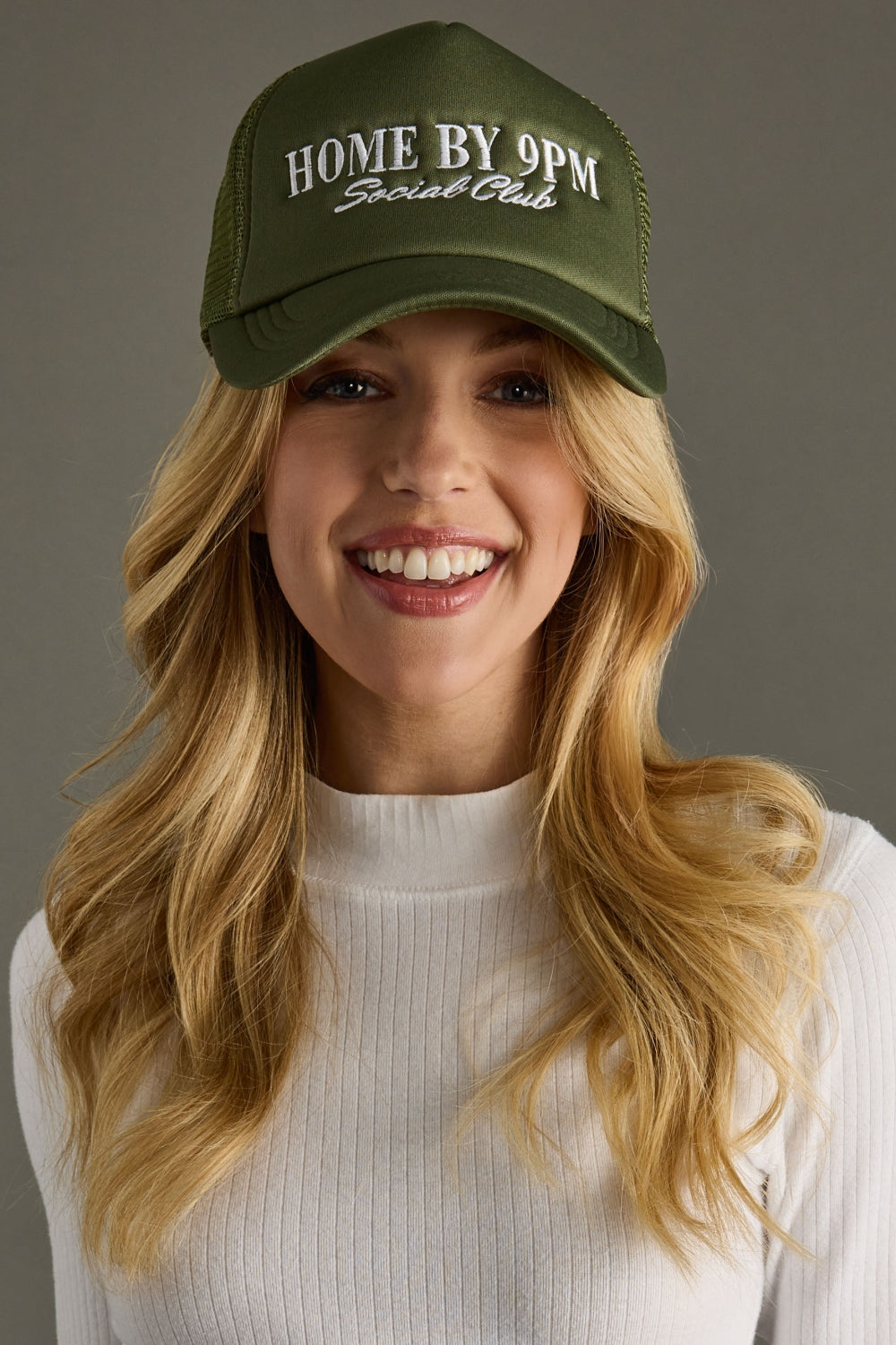 Olive Home By 9pm Trucker Hat – Panache Apparel Collection