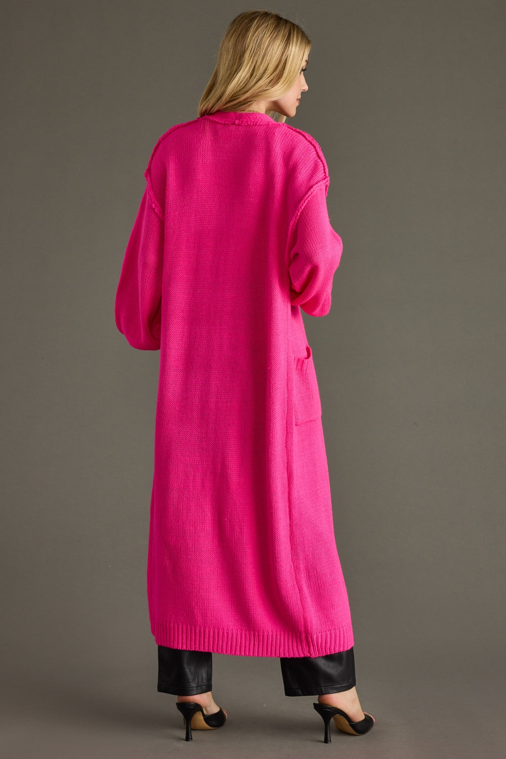 Bright Pink Duster Cardigan – Panache Apparel Collection