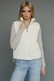 cream corduroy vest, cream vest, corduroy vest, fall vest, winter vest, women's vest, layering piece