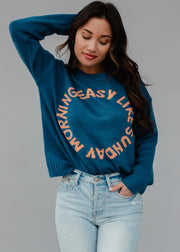 Easy Like A Sunday Morning Sweater - Blue