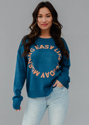 Easy Like A Sunday Morning Sweater - Blue