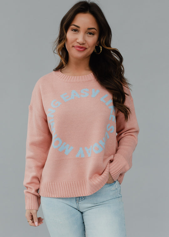 Easy Like A Sunday Morning Sweater - Coral