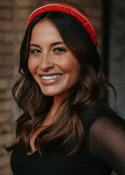 X's & O's Ruched Headband - Rust