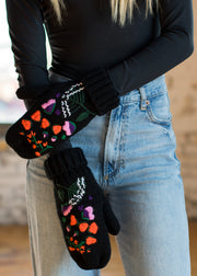 Dahlia Luxe Embroidered Mittens
